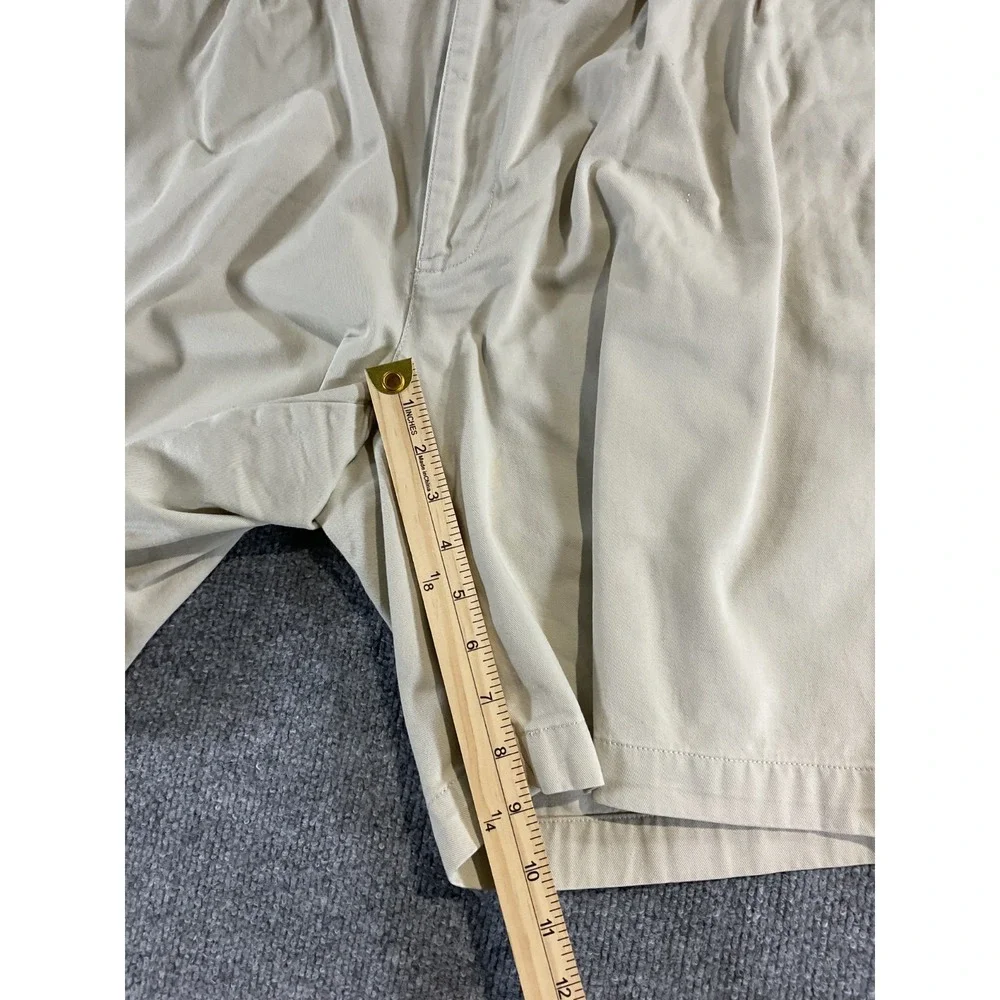 Polo Ralph Lauren Tyler Men's Shorts 36 Beige Khaki 100% Cotton Pleated Casual C